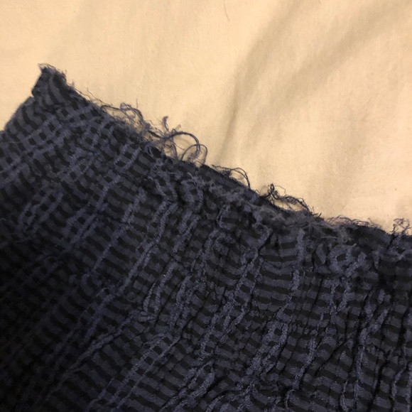 LoveShackFancy navy & black ruffle tier miniskirtM - Picture 4 of 9